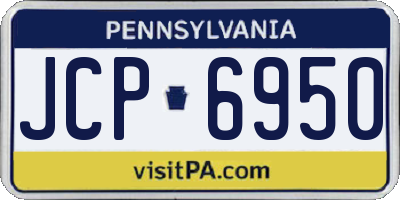 PA license plate JCP6950