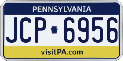 PA license plate JCP6956