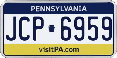 PA license plate JCP6959