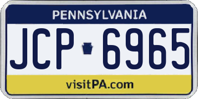 PA license plate JCP6965