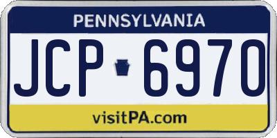 PA license plate JCP6970
