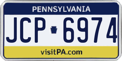 PA license plate JCP6974