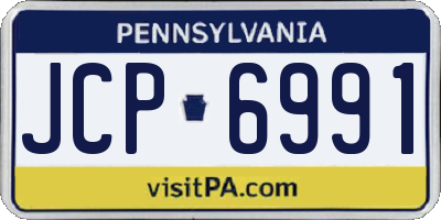 PA license plate JCP6991