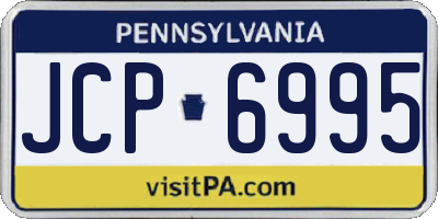 PA license plate JCP6995
