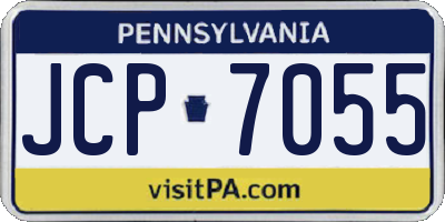 PA license plate JCP7055
