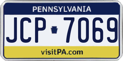 PA license plate JCP7069