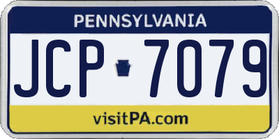 PA license plate JCP7079