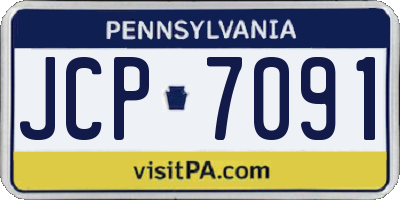 PA license plate JCP7091