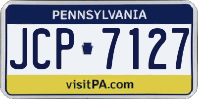 PA license plate JCP7127