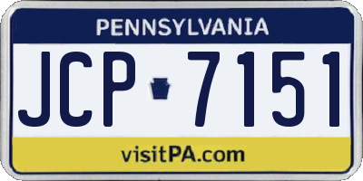 PA license plate JCP7151