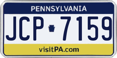 PA license plate JCP7159