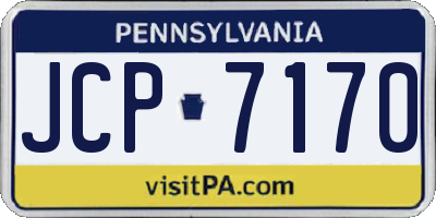 PA license plate JCP7170