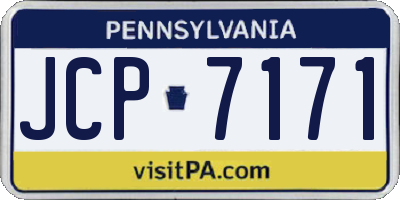 PA license plate JCP7171