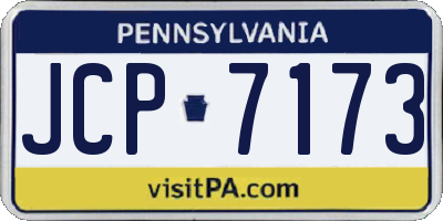 PA license plate JCP7173