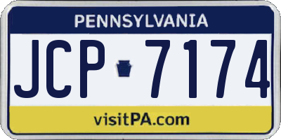 PA license plate JCP7174