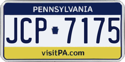 PA license plate JCP7175