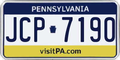PA license plate JCP7190