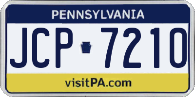 PA license plate JCP7210