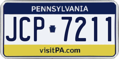 PA license plate JCP7211