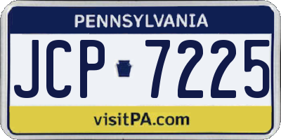 PA license plate JCP7225