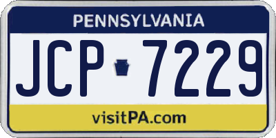 PA license plate JCP7229