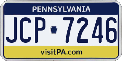 PA license plate JCP7246