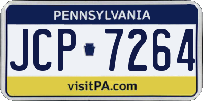 PA license plate JCP7264