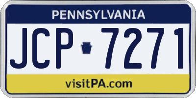 PA license plate JCP7271