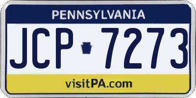 PA license plate JCP7273