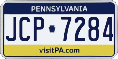 PA license plate JCP7284