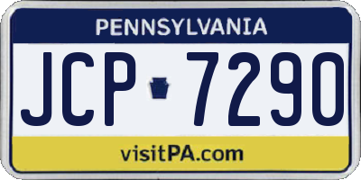 PA license plate JCP7290