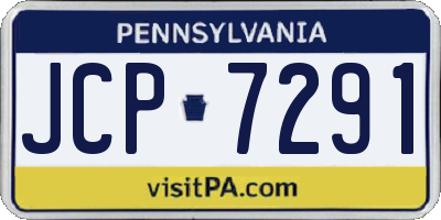PA license plate JCP7291
