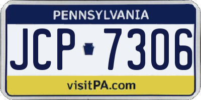 PA license plate JCP7306