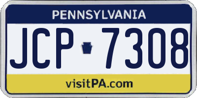 PA license plate JCP7308