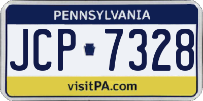 PA license plate JCP7328