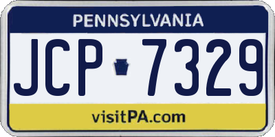PA license plate JCP7329