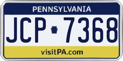 PA license plate JCP7368
