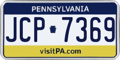 PA license plate JCP7369