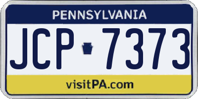 PA license plate JCP7373
