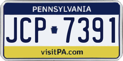 PA license plate JCP7391
