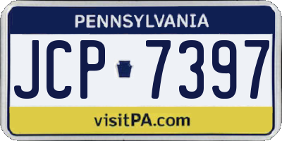 PA license plate JCP7397