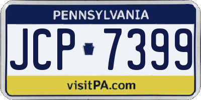 PA license plate JCP7399