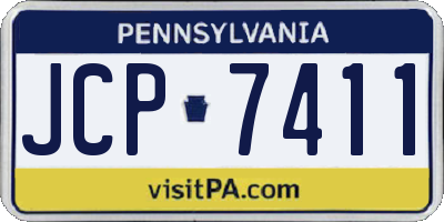 PA license plate JCP7411