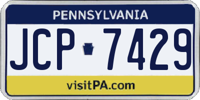 PA license plate JCP7429