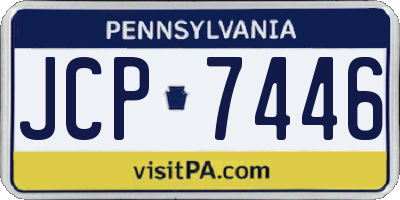 PA license plate JCP7446