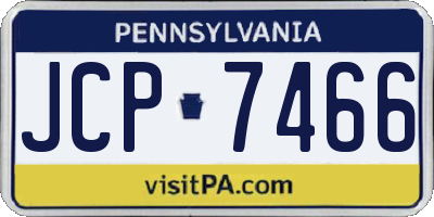 PA license plate JCP7466