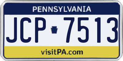 PA license plate JCP7513