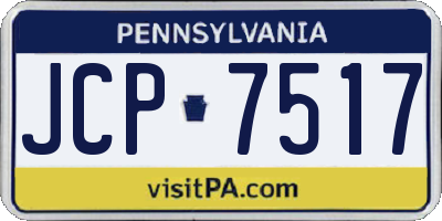 PA license plate JCP7517