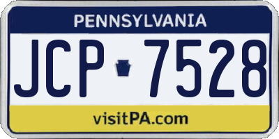 PA license plate JCP7528