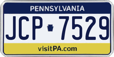 PA license plate JCP7529
